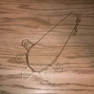 Distressed Gold Chevron Necklace